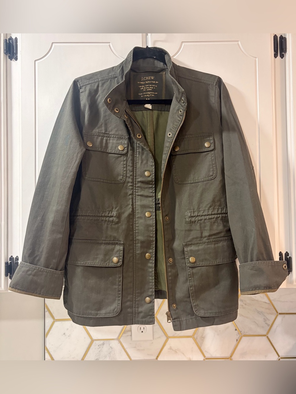 Y2K JCrew Olive Green/Khaki Green Utility Field Jacket | Sz. M